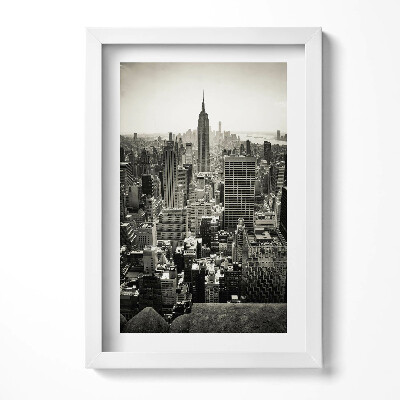 Obraz s rámem elegantní Černobílý pohled na New York City