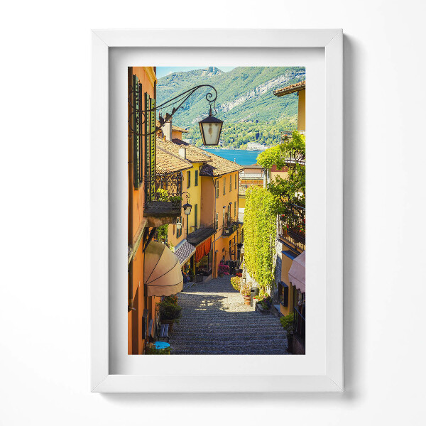 Obraz s rámem elegantní Malebná ulice v italském městě