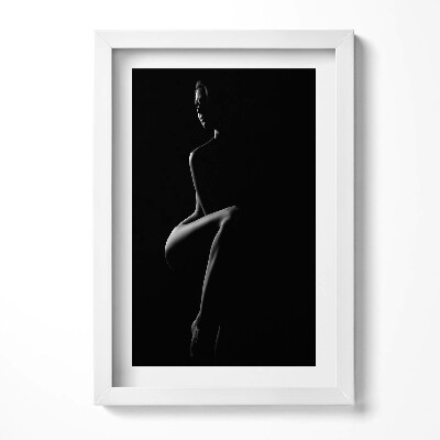Obraz s rámem elegantní Subtilní portrét nahého těla ženy