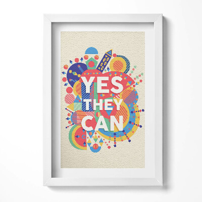 Obraz s rámem elegantní Motivační nápis 