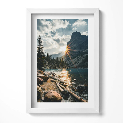Obraz s rámem elegantní Horská krajina na slunci