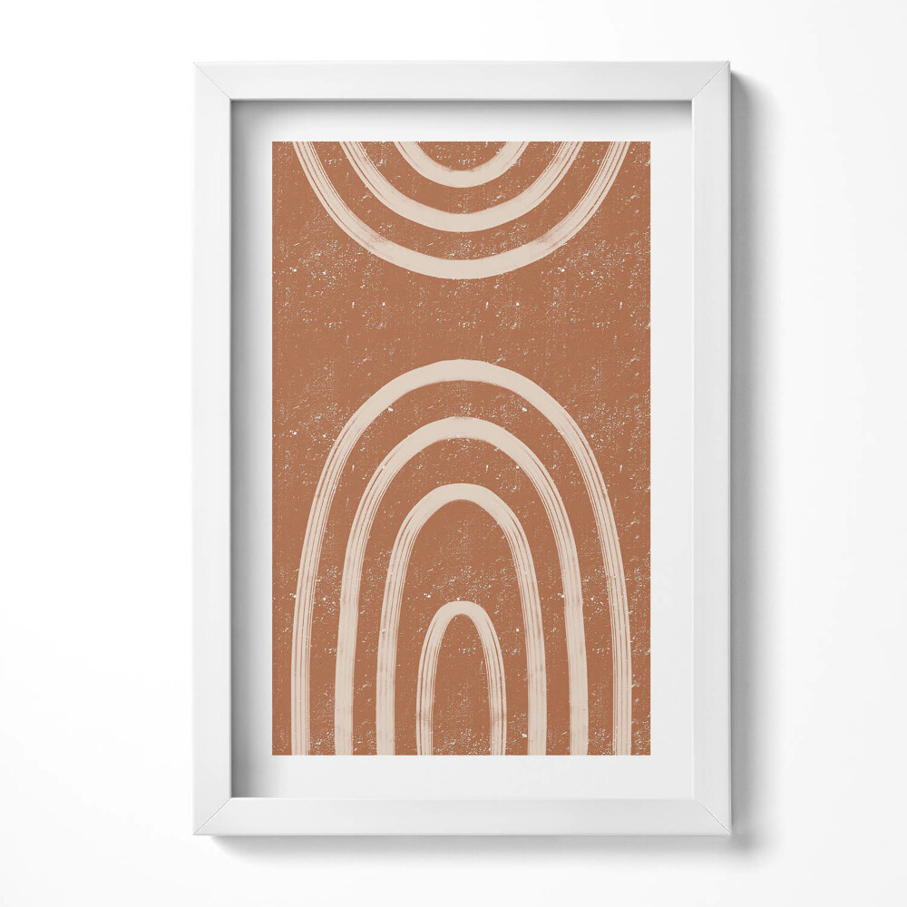 Obraz s rámem elegantní Minimalistické umění v boho stylu