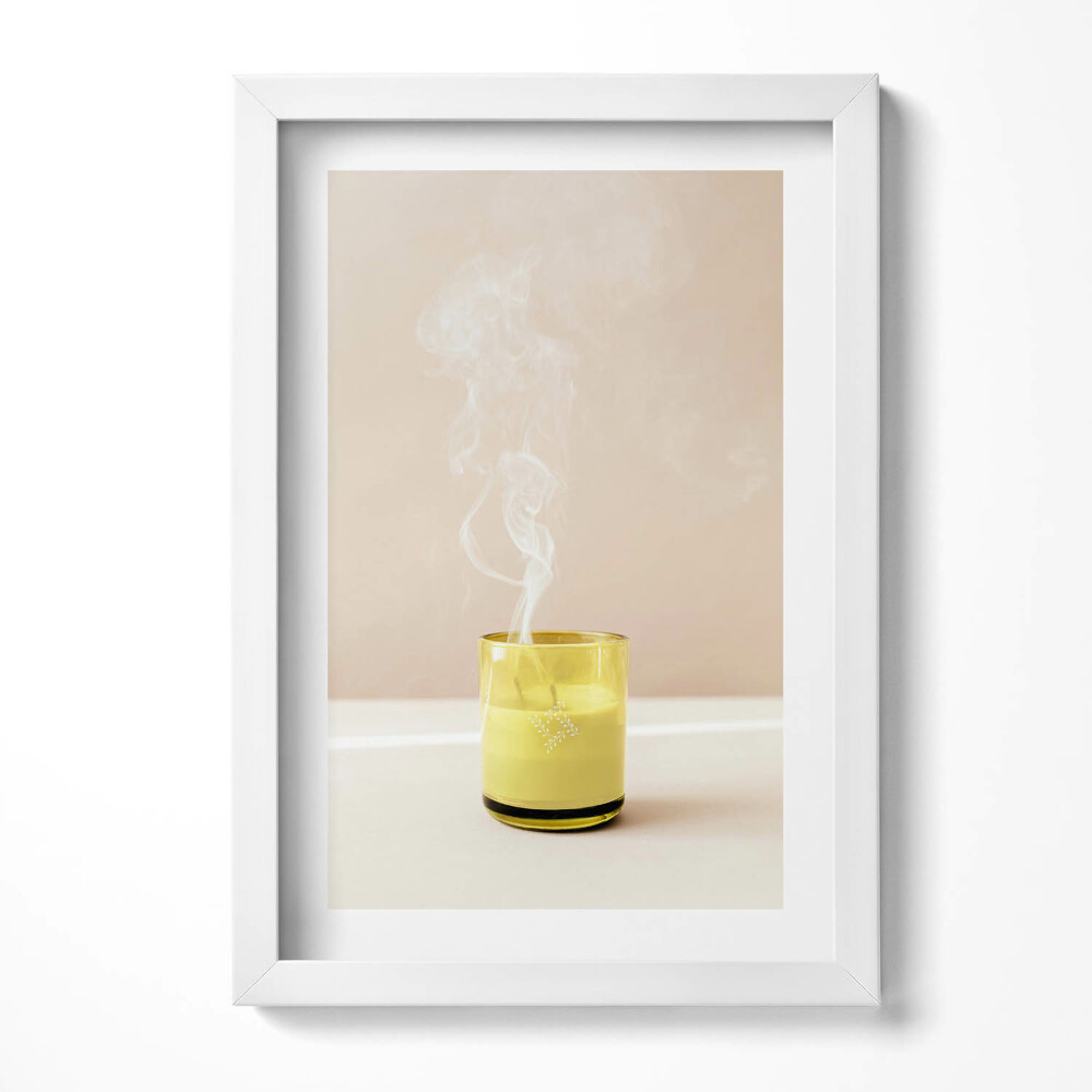 Obraz s rámem elegantní Zhasnutá svíčka, boho styl