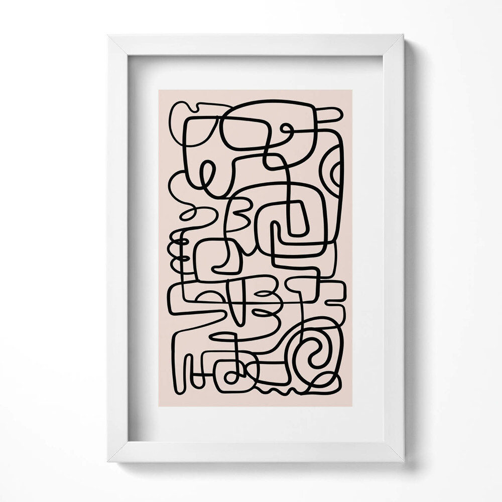 Obraz s rámem elegantní Umění abstraktní tvary