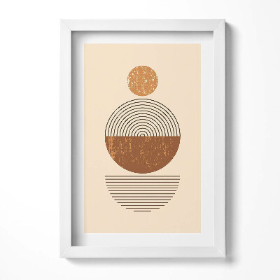 Obraz s rámem elegantní Geometrické umění v boho stylu