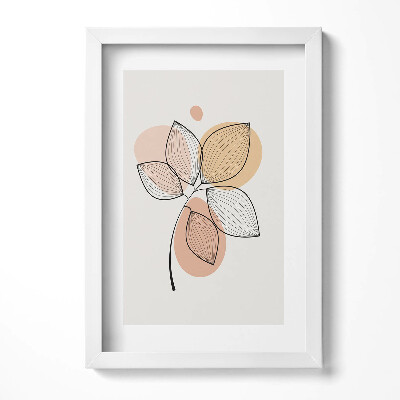 Obraz s rámem elegantní Boho abstraktní rostliny