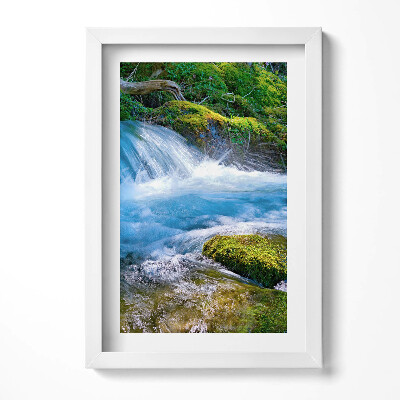 Obraz s rámem elegantní Zurčící potok v lese