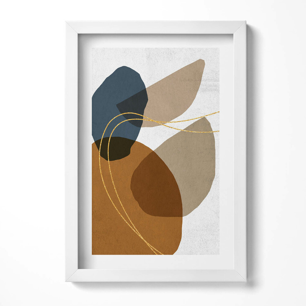 Obraz s rámem elegantní Abstraktní boho kompozice