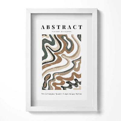 Obraz s rámem elegantní Lineární boho abstrakce