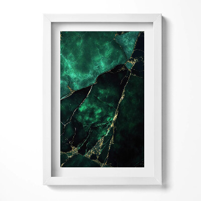 Obraz s rámem elegantní Lineární listy ginkga v boho stylu