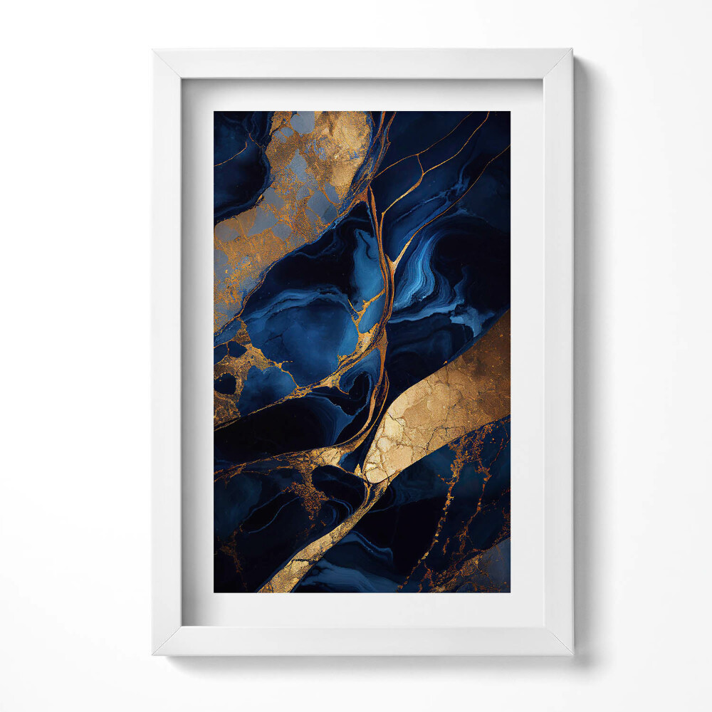 Obraz s rámem elegantní Mramor a zlato textury abstrakce