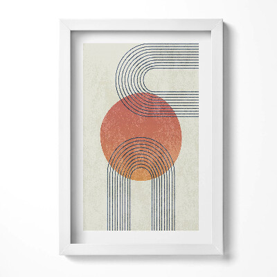 Obraz s rámem elegantní Moderní umění čáry a kruh