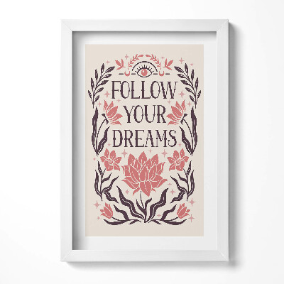 Obraz s rámem elegantní Motivační dekorativní nápis 