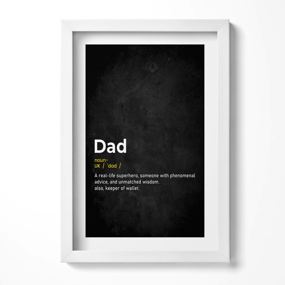 Obraz s rámem elegantní Kreativní definice otce