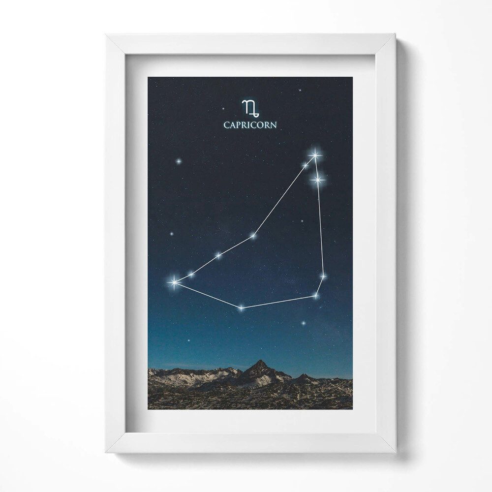 Obraz s rámem elegantní Zodiac souhvězdí Kozoroha