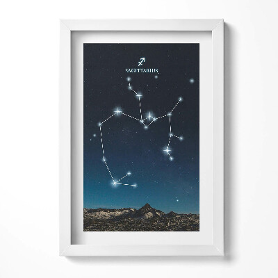 Obraz s rámem elegantní Zodiac souhvězdí Střelec