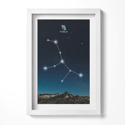 Obraz s rámem elegantní Souhvězdí zvěrokruhu Panny