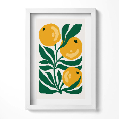 Obraz s rámem elegantní Ilustrace rostlin a květin