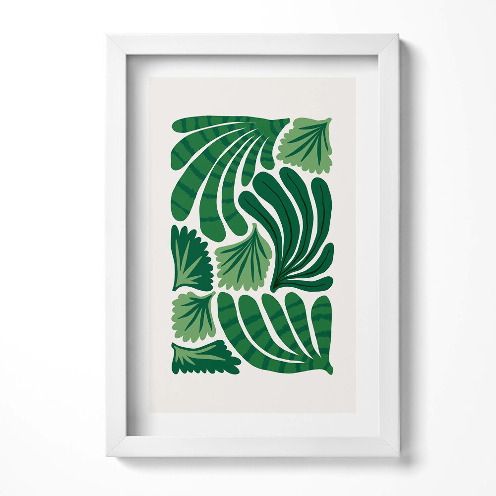 Obraz s rámem elegantní Ilustrace rostlin a květin