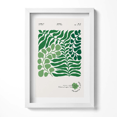 Obraz s rámem elegantní Ilustrace rostlin a květin