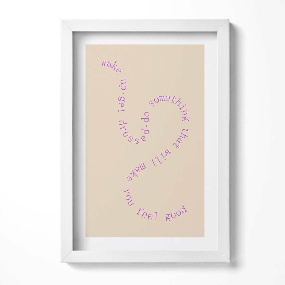 Obraz s rámem elegantní Motivační inspirativní věta