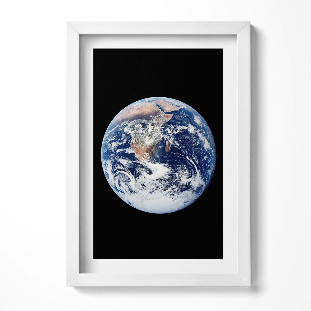 Obraz s rámem elegantní Země viděná z vesmíru