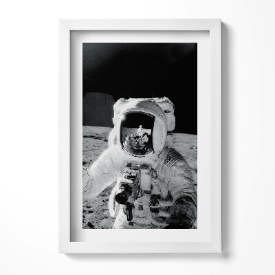 Obraz s rámem elegantní Astronaut na Měsíci - foto NASA