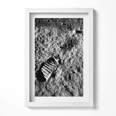 Obraz s rámem elegantní Fotografie První krok na Měsíci od NASA