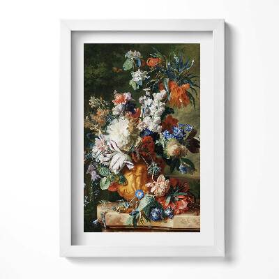 Obraz s rámem elegantní Malování květin ve váze