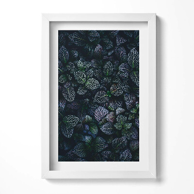 Obraz s rámem elegantní Tmavé divoké listy