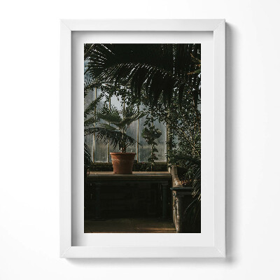 Obraz s rámem elegantní Vintage rostliny na okně