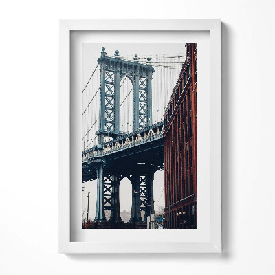 Obraz s rámem elegantní Architektura města mostu