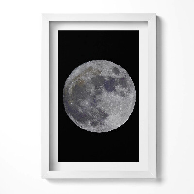 Obraz s rámem elegantní Úplněk na černé obloze