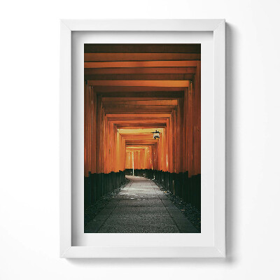 Obraz s rámem elegantní Tradiční cesta přes bránu torii