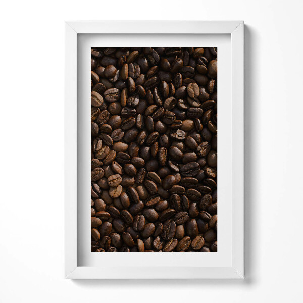 Obraz s rámem elegantní Kávová zrna Arabica