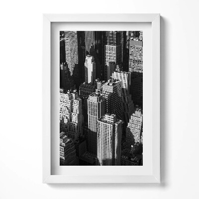 Obraz s rámem elegantní Černá a bílá městská architektura