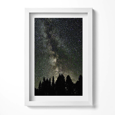 Obraz s rámem elegantní Hvězdná obloha nad lesem