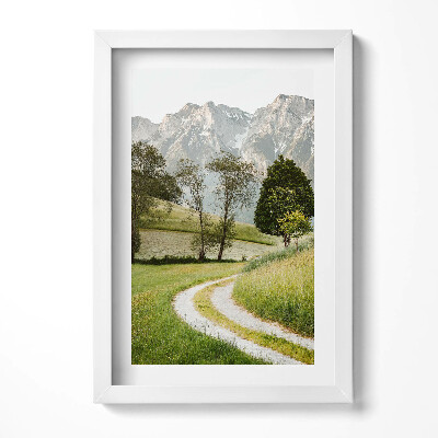 Obraz s rámem elegantní Polní pes v horách