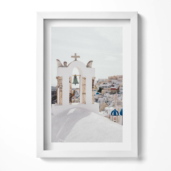 Obraz s rámem elegantní Architektura Santorini Řecko