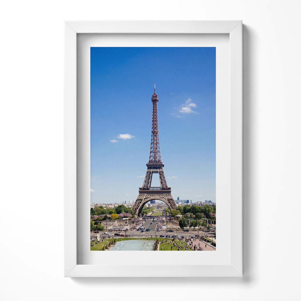 Obraz s rámem elegantní Krajina Eiffelova věž Paříž Francie