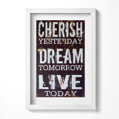 Obraz s rámem elegantní Motivační nápis stará tabule