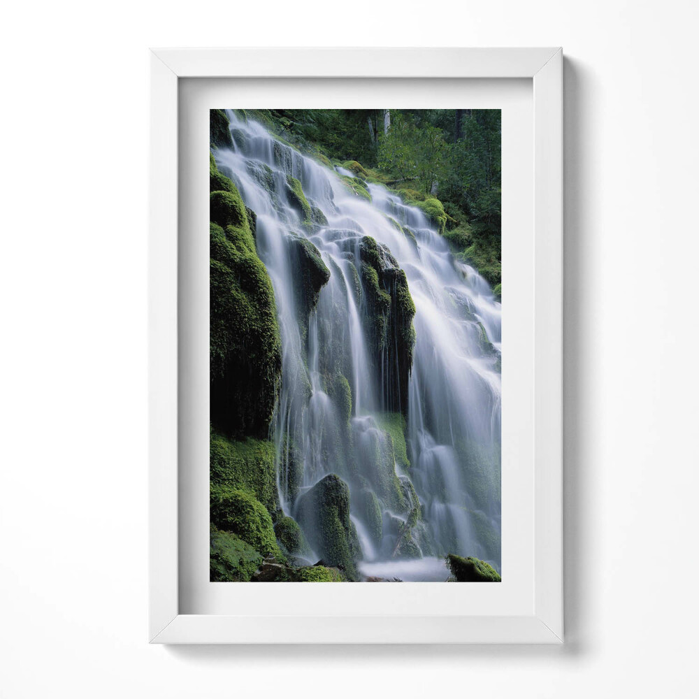 Obraz s rámem elegantní Velký vodopád v džungli