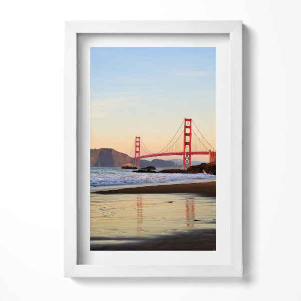 Obraz s rámem elegantní Krajina mostu Golden Gate