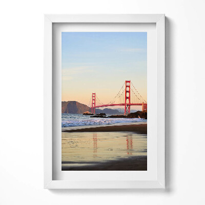 Obraz s rámem elegantní Krajina mostu Golden Gate