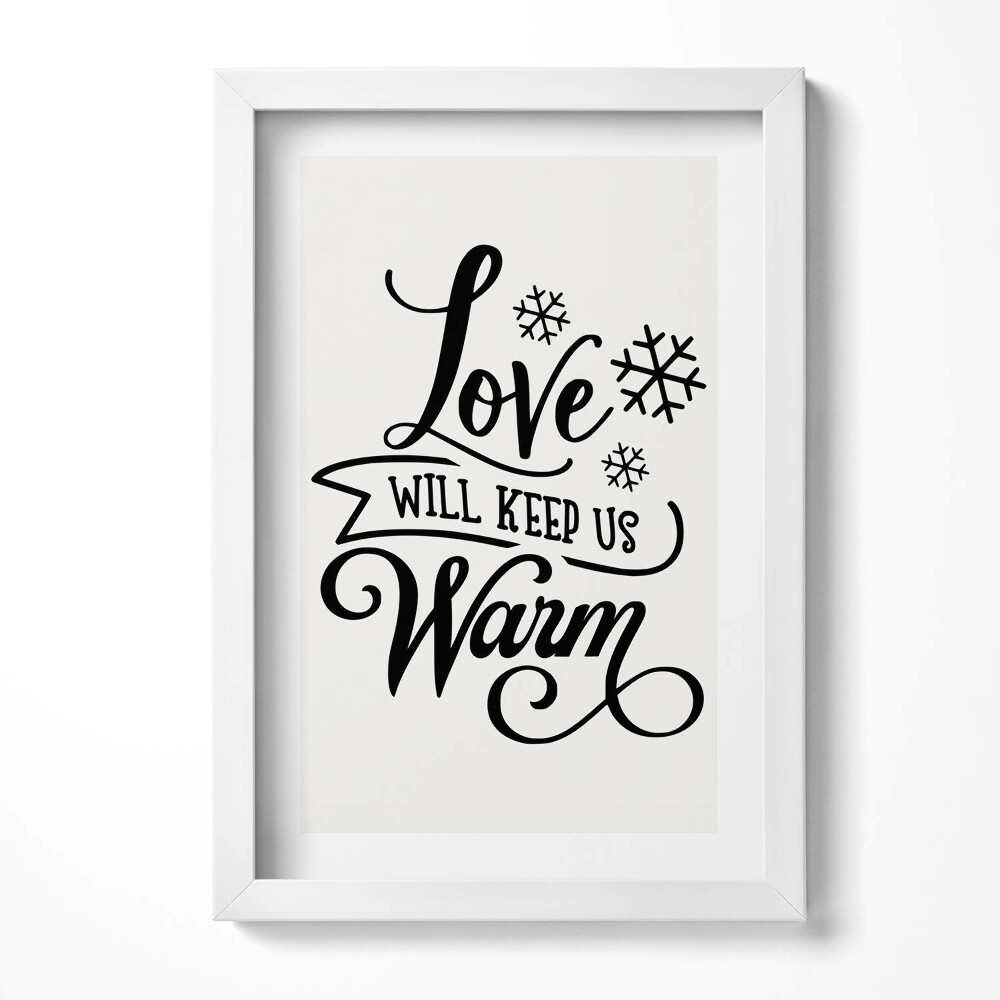 Obraz s rámem elegantní Láska nás zahřeje - říká rodina