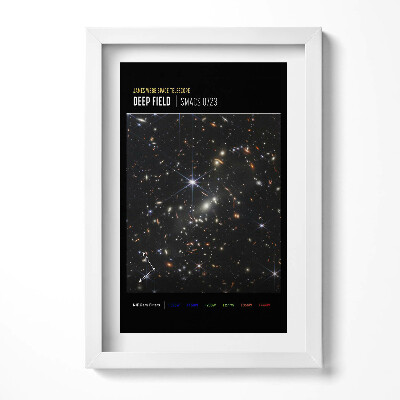 Obraz s rámem elegantní Plakát s vesmírnou tématikou s fotkami NASA