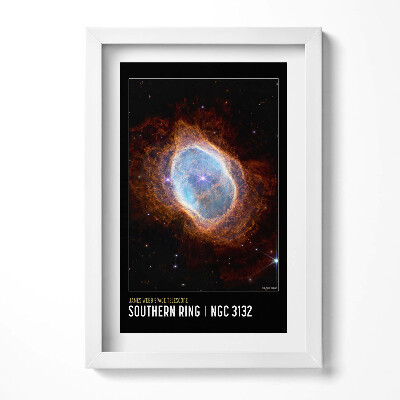 Obraz s rámem elegantní Plakát s vesmírnou tématikou s fotkami NASA