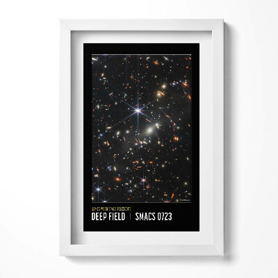 Obraz s rámem elegantní Plakát s vesmírnou tématikou s fotkami NASA