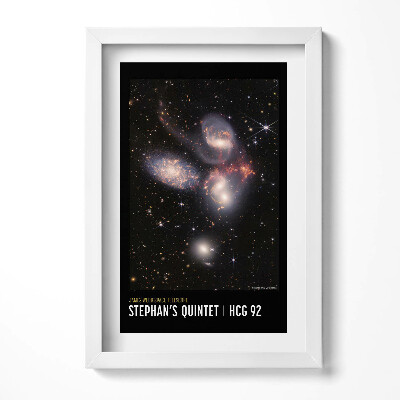 Obraz s rámem elegantní Plakát s vesmírnou tématikou s fotkami NASA