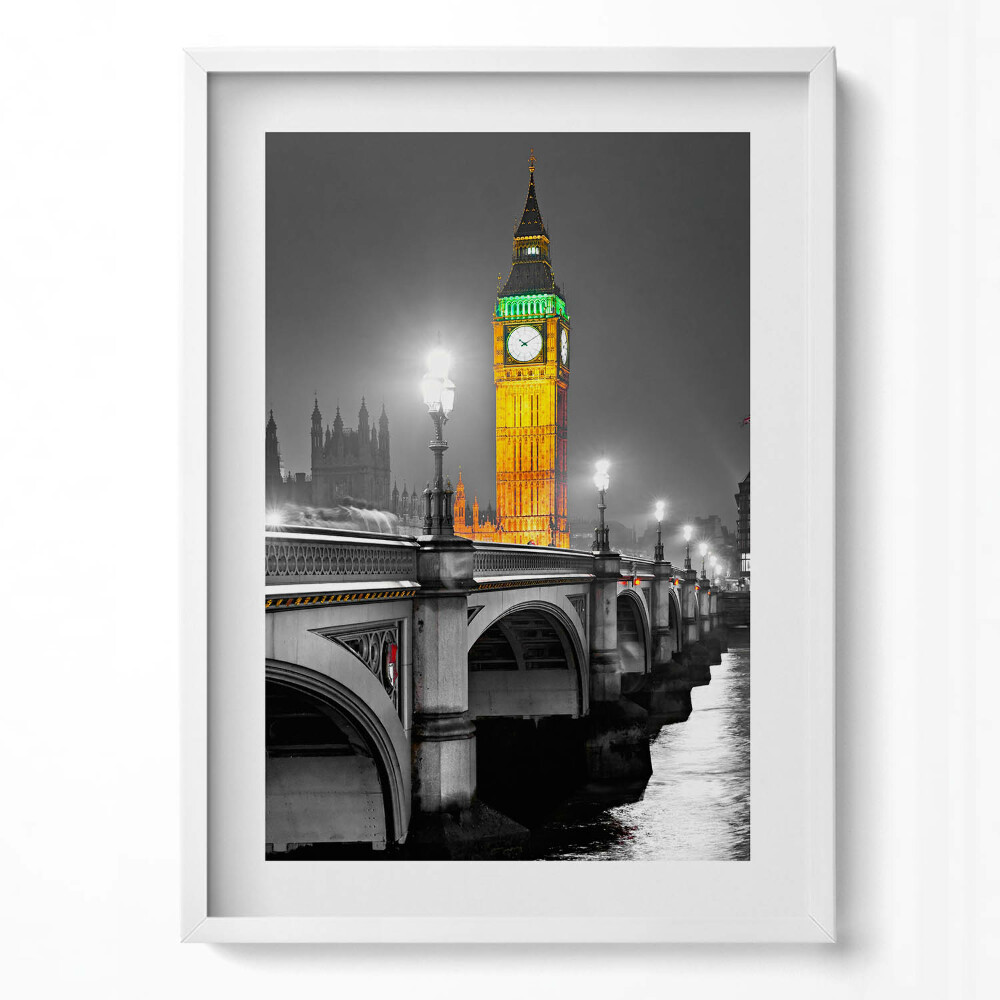 Obraz v rámu dekorativní Big Ben ve Velké Británii